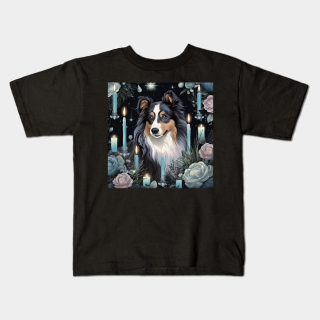 Spiritual Sheltie Kids T-Shirt by Enchanted Reverie